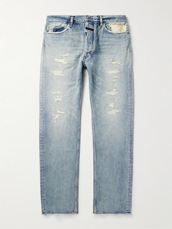 Grey distressed jeans from Fear Of God