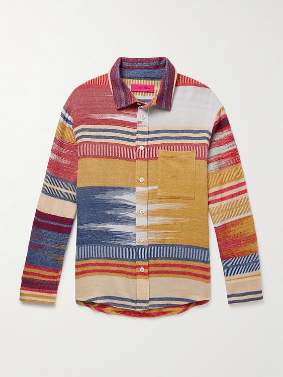 Striped multicolor half-zip from The Elder Statesman