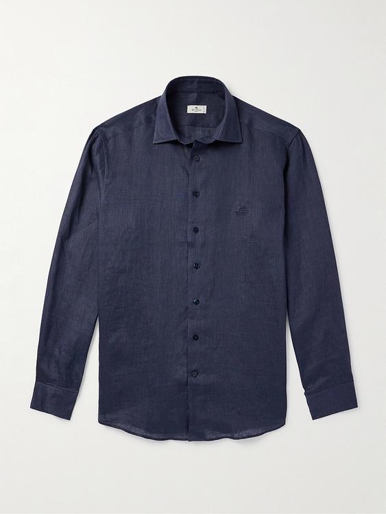 Dark grey linen shirt from Etro