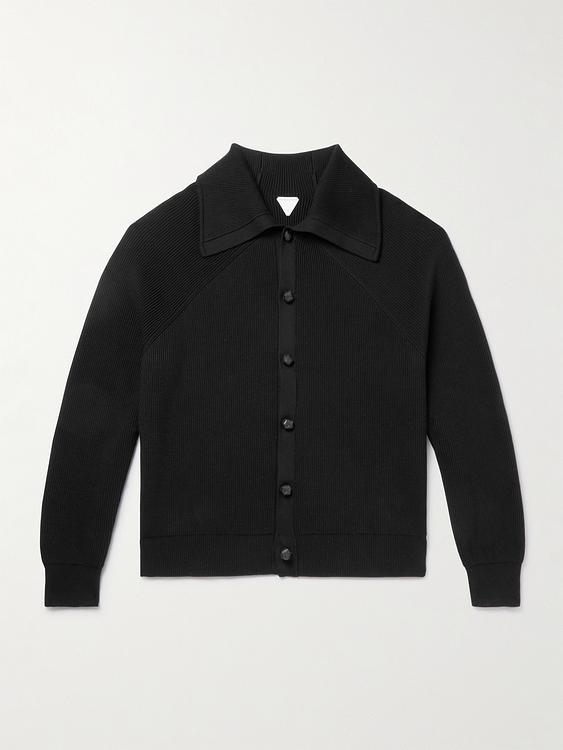Black cardigan from Bottega Veneta
