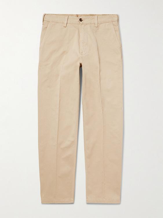 Beige casual trousers from Drake's