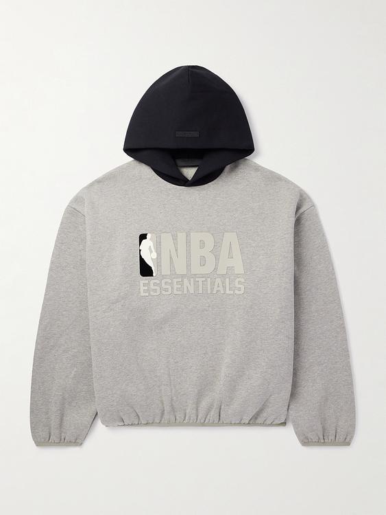 Print grey hooded sweatshirt from Fear Of God Essentials