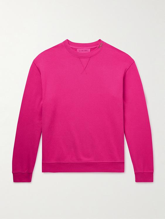 Red cashmere sweater from The Elder Statesman