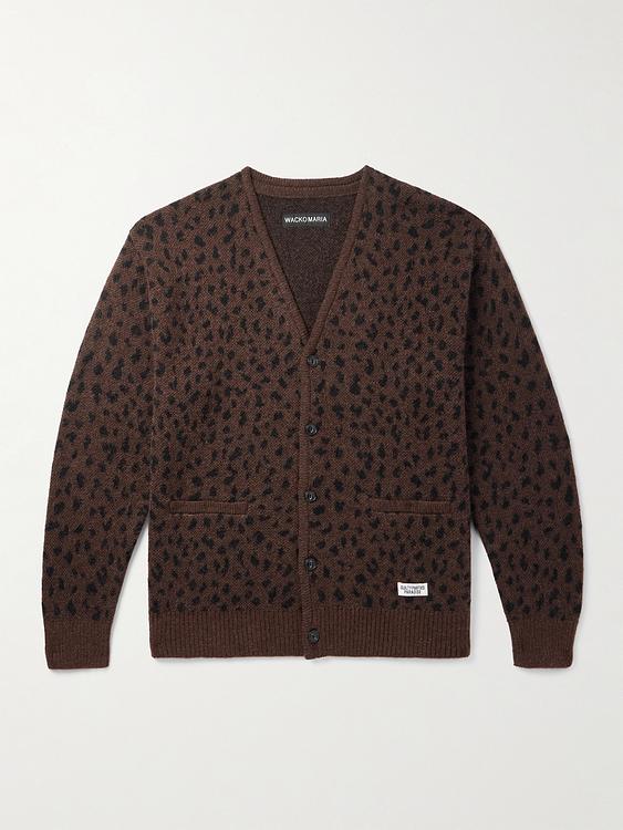 Dark brown cardigan from Wacko Maria