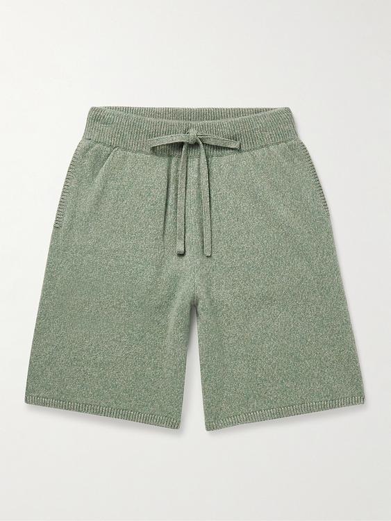 Green sweatshorts from The Elder Statesman