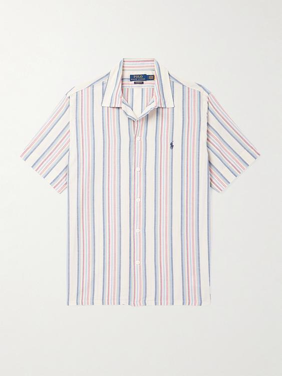 Striped white short sleeve shirt from Polo Ralph Lauren