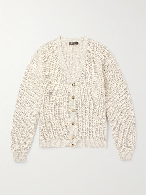 White cardigan from Loro Piana