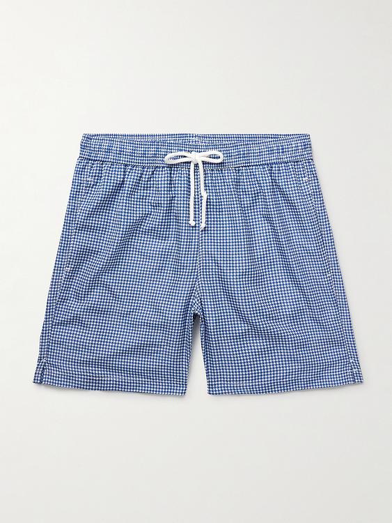 Dark blue swim shorts from Anderson & Sheppard