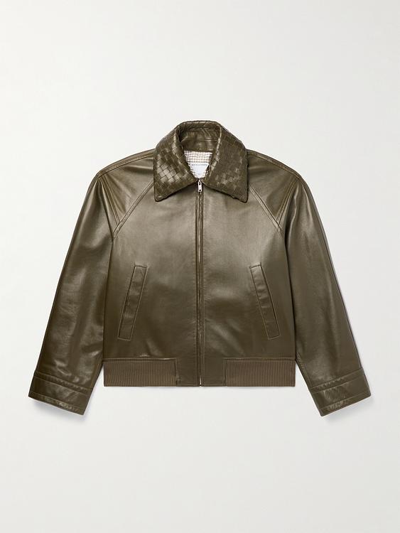 Dark green casual jacket from Bottega Veneta