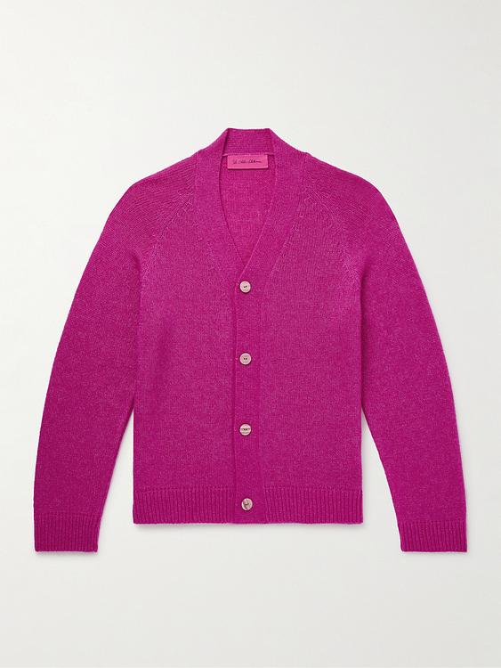 Dark red cardigan from The Elder Statesman