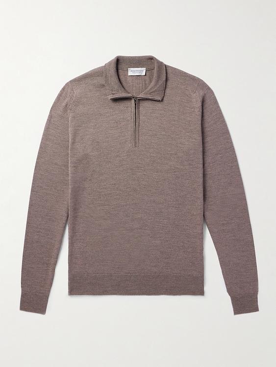 Grey half-zip from John Smedley