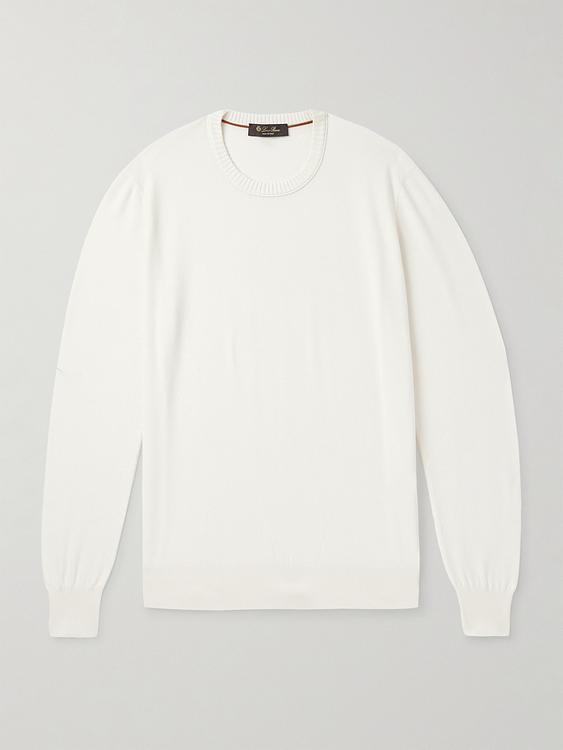 White sweater from Loro Piana