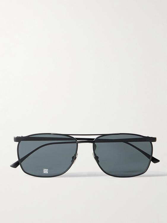 Dark grey d-frame sunglasses from Saint Laurent
