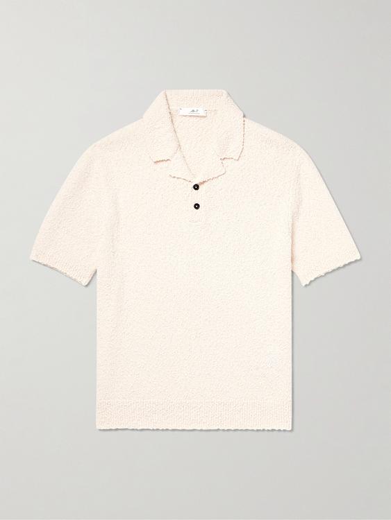 White short sleeve polo shirt from Mr P.