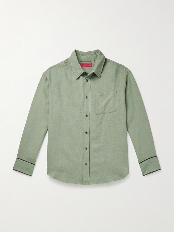 Grey linen shirt from The Elder Statesman
