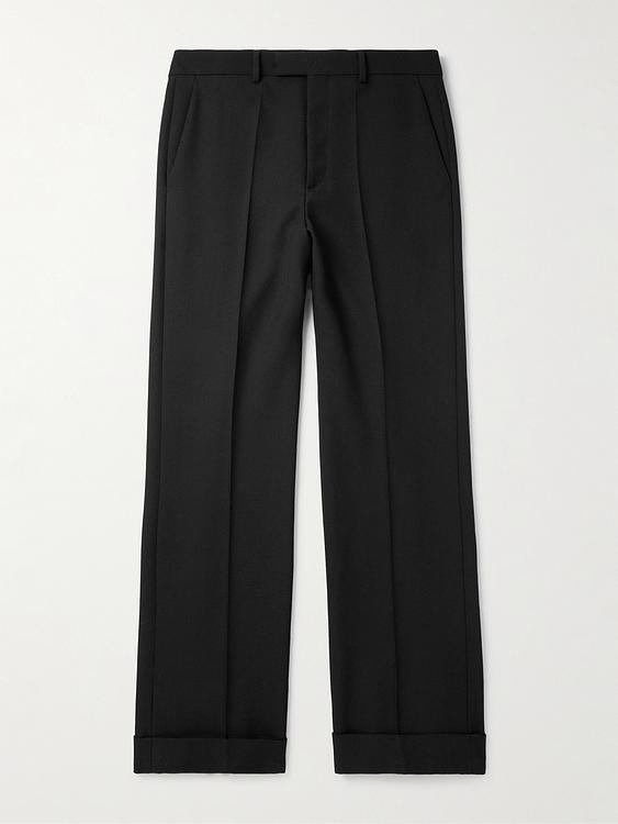 Black wide-leg formal trousers from Valentino Garavani