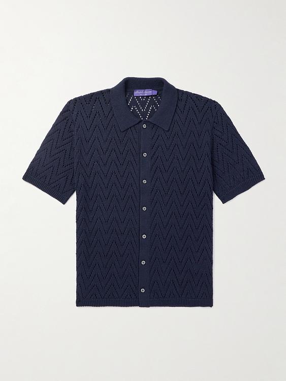 Dark blue short sleeve shirt from Ralph Lauren Purple Label