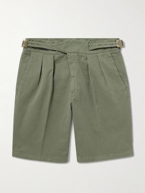 Taupe chino shorts from Rubinacci
