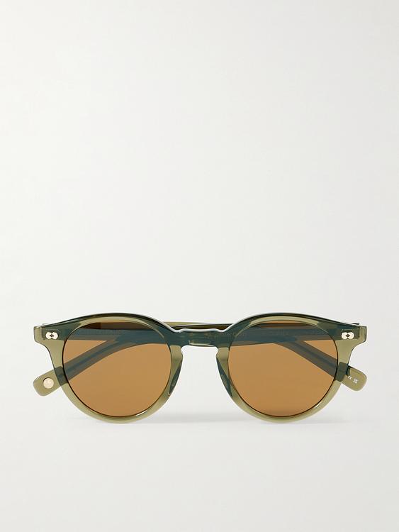 Beige round frame sunglasses from Garrett Leight California Optical