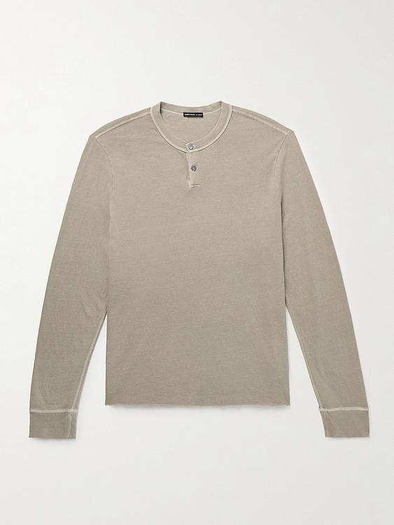 Taupe henley shirt from James Perse