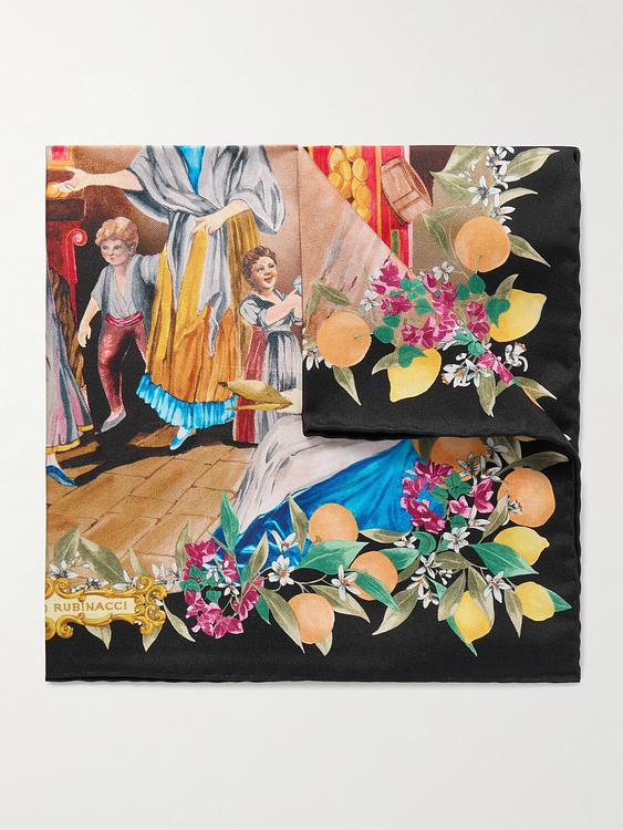 Multicolor pocket square from Rubinacci