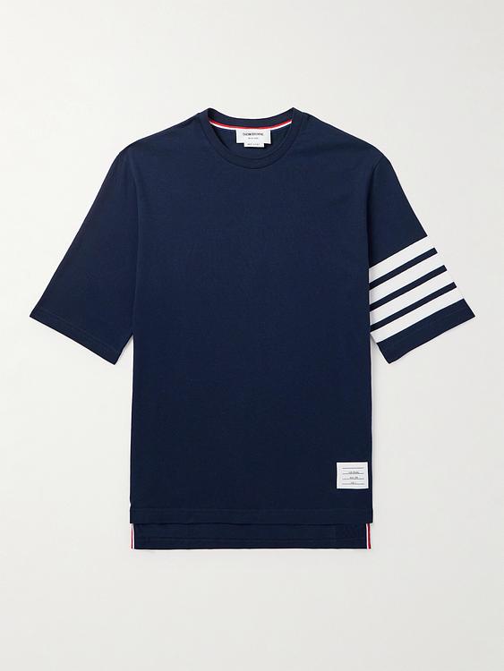Striped dark blue t-shirt from Thom Browne