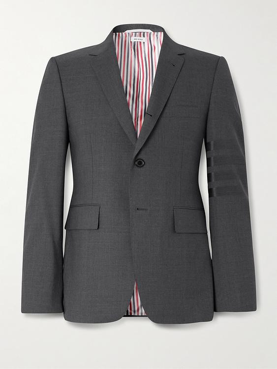 Dark grey suit jacket from Thom Browne