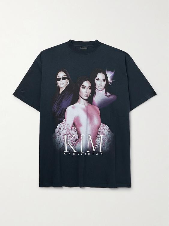 Print dark grey t-shirt from Balenciaga