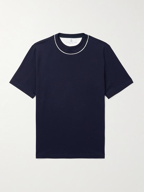Dark blue t-shirt from Brunello Cucinelli
