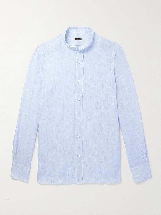 Light blue linen shirt from Rubinacci