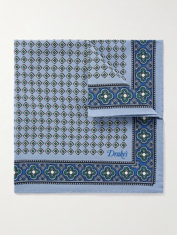 Multicolor pocket square from Drake's