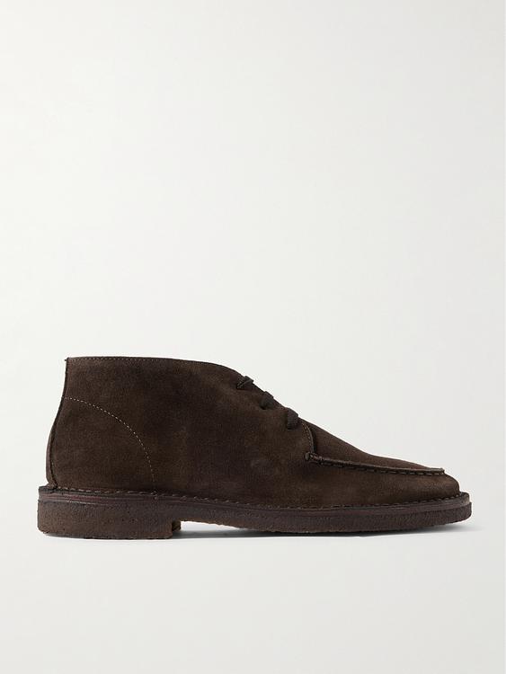 Dark brown chukka boots from Drake's