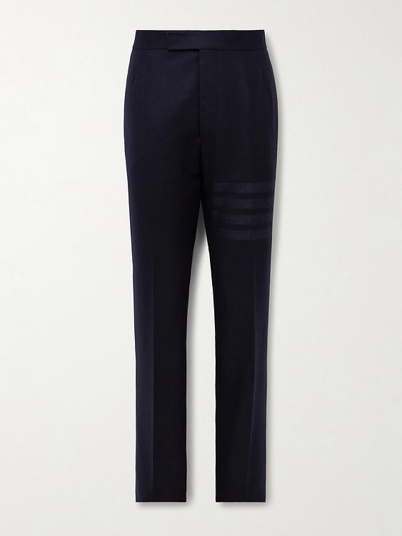 Striped black formal trousers from Thom Browne