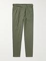 Green chinos from Rubinacci