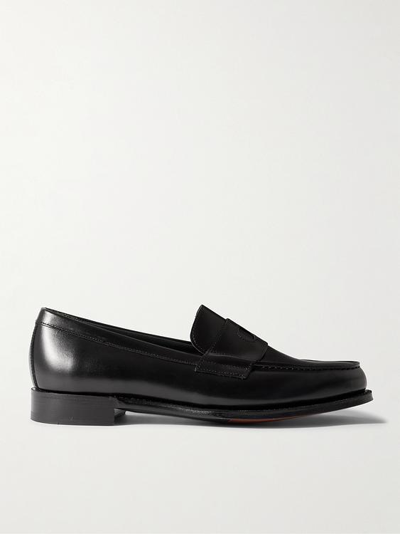 Black loafers from Drake's
