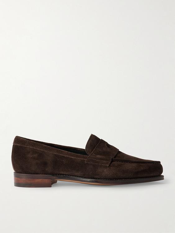 Dark brown loafers from Drake's