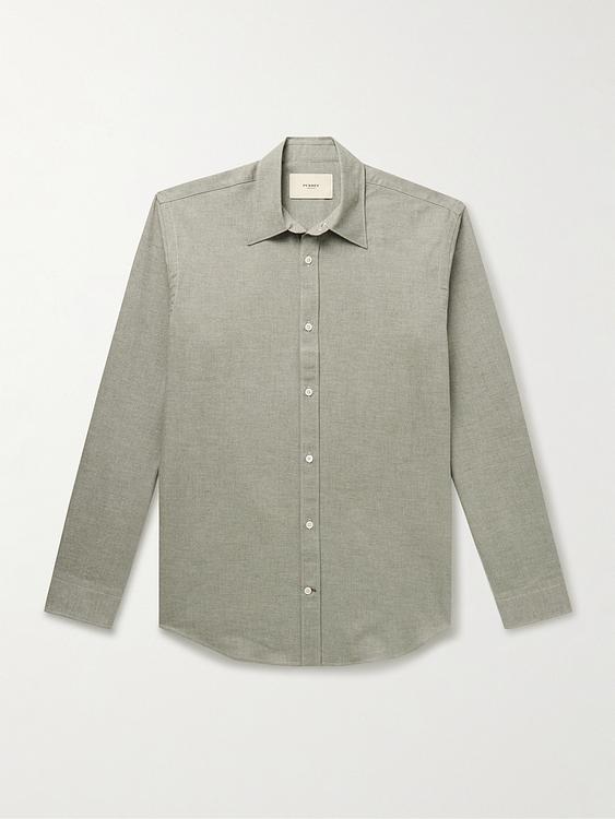 Grey flannel shirt from Purdey