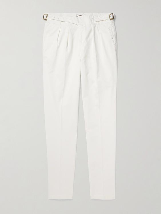 White chinos from Rubinacci