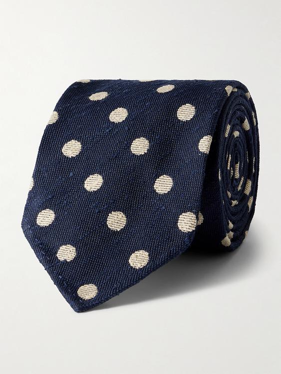 Dotted black tie from Drake's