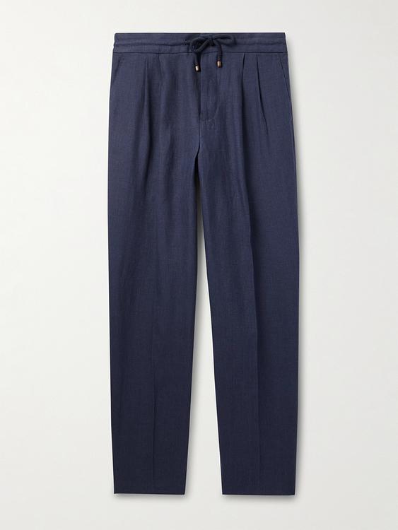 Black linen trousers from Brunello Cucinelli