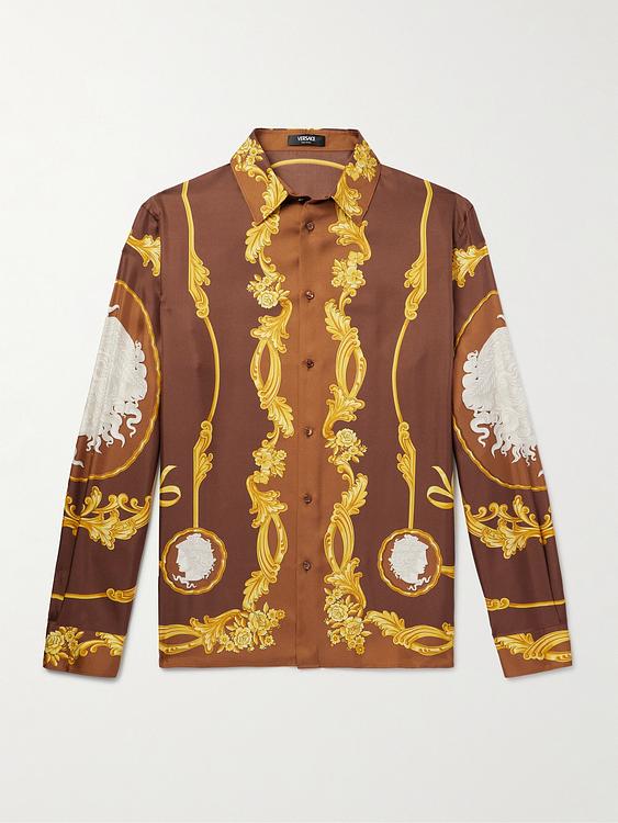 Brown casual shirt from Versace
