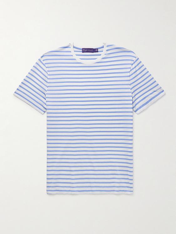 Striped white t-shirt from Ralph Lauren Purple Label