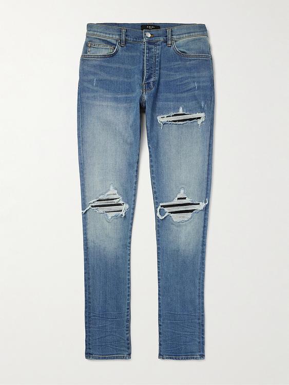 Blue distressed jeans from Amiri