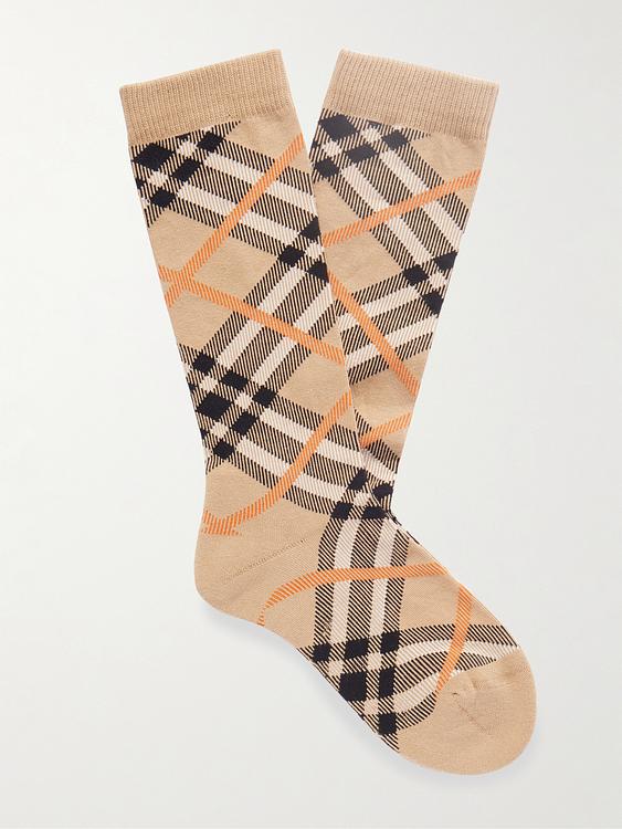 Striped taupe socks from Burberry
