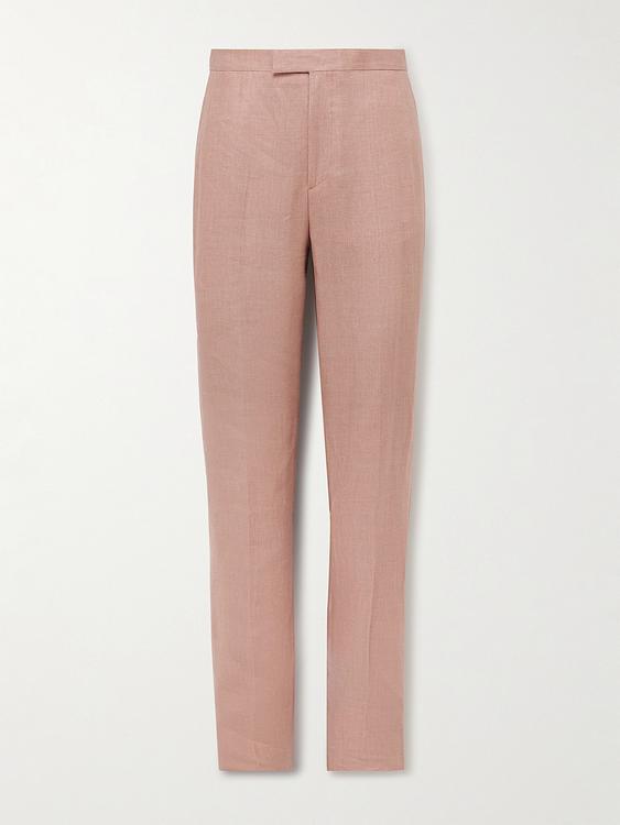 Peach formal trousers from Favourbrook