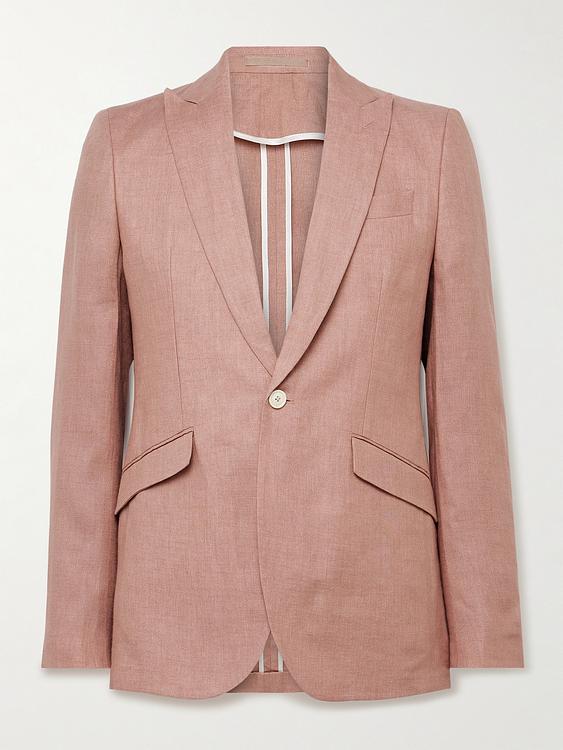 Peach suit jacket from Favourbrook