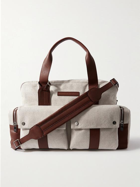 Grey weekend bag from Brunello Cucinelli