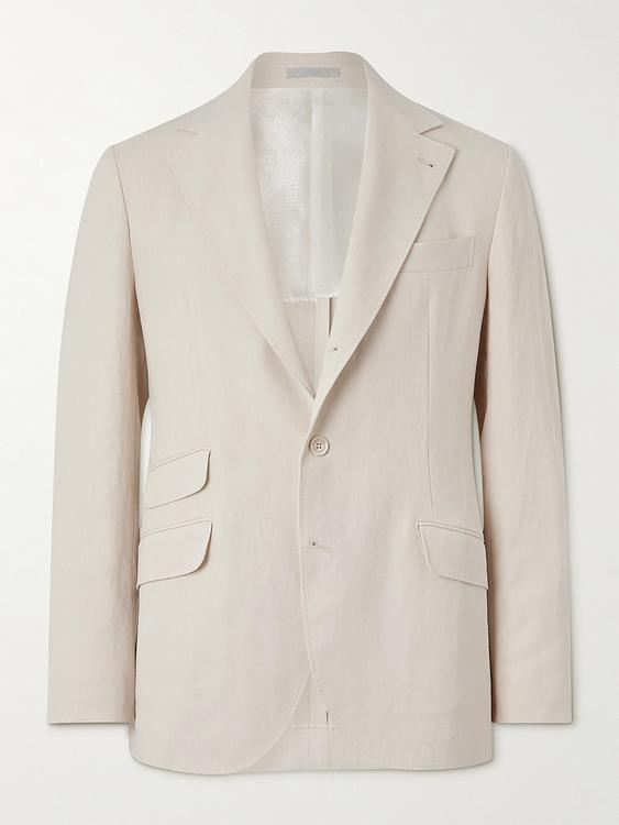 White suit jacket from Brunello Cucinelli