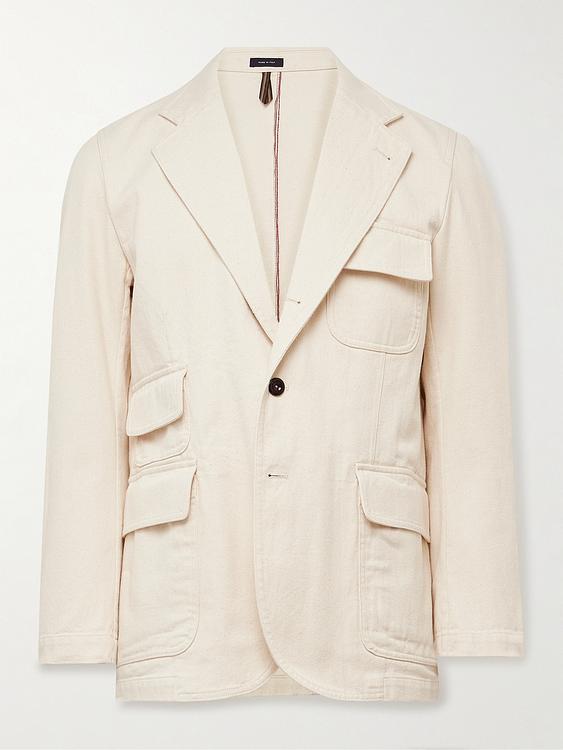 White blazer from Drake's