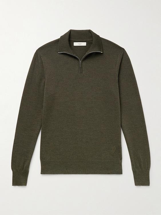 Dark green half-zip from Purdey